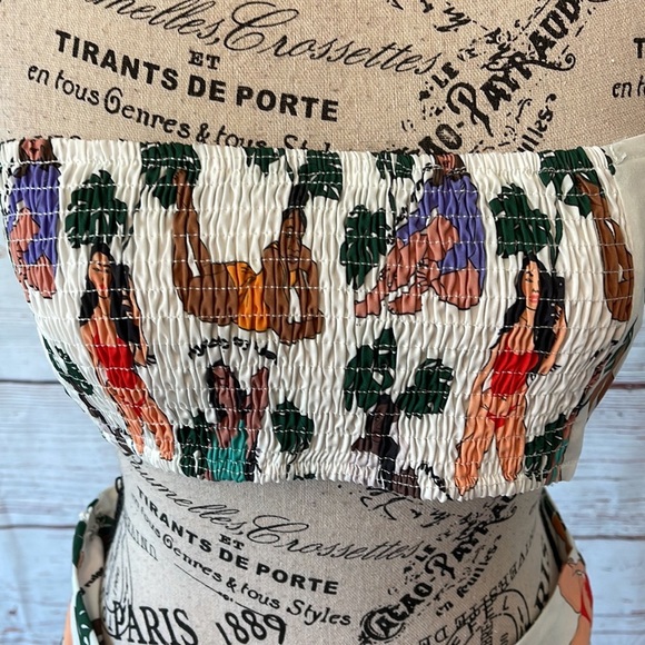 Shein skirt with top woman and banana leaves design - Picture 4 of 13